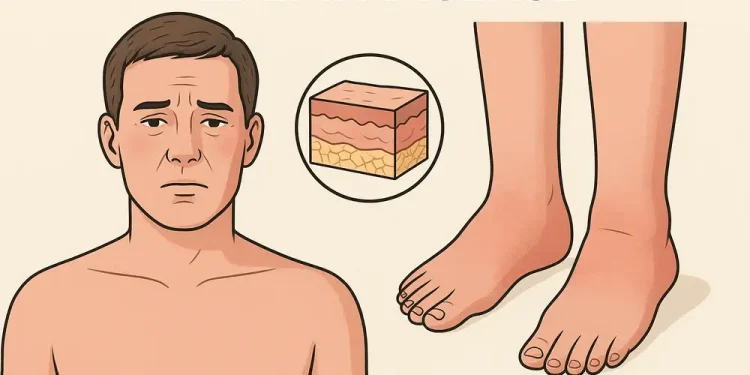 Close-up-of-ankle-swelling-caused-by-edema