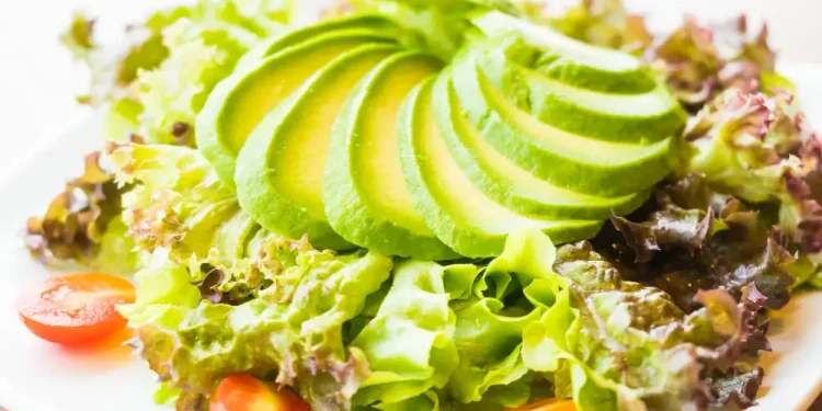 A beautifully plated avocado salad