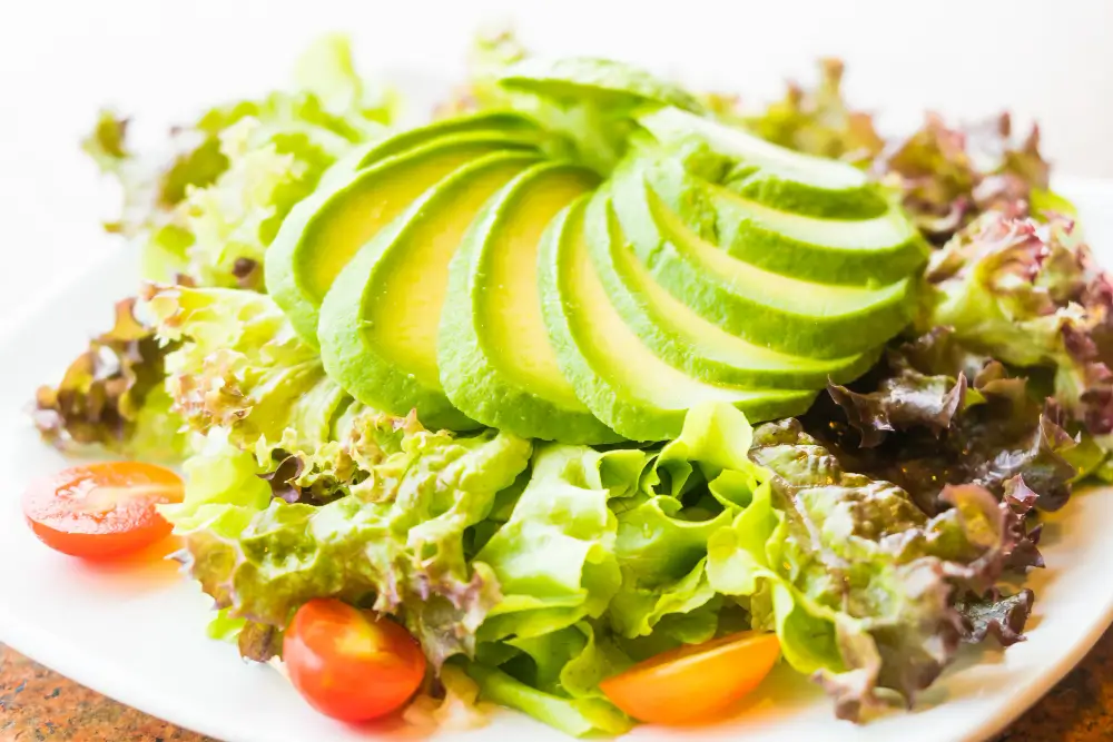 A beautifully plated avocado salad