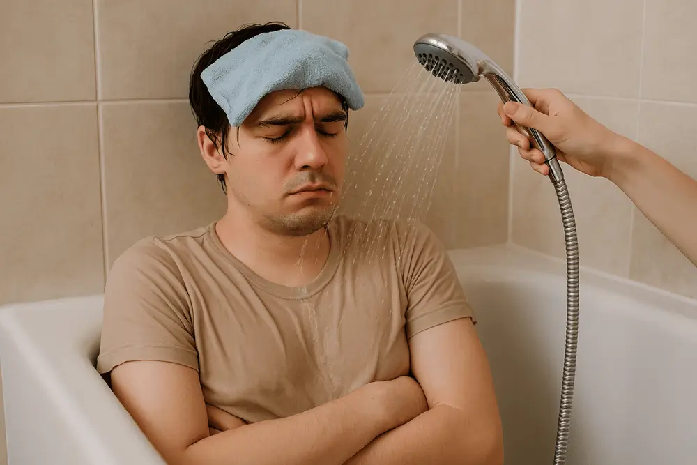 bathing-during-fever